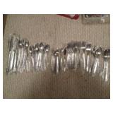 Vintage silverware 13 knives, 51 sp...