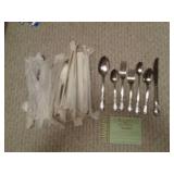 Vintage silverware 13 knives, 51 sp...