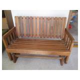 Wooden rocking bench 48" x 26" x 36...