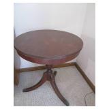 Brass lamp and small table 24" 26" ...