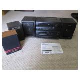 Sony boombox and 2 small speakers...