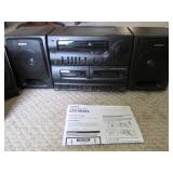 Sony boombox and 2 small speakers...