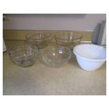 Popcorn bowl, cast cow bell and dec...