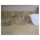 Popcorn bowl, cast cow bell and dec...