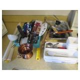 Assortment of dishes. Floral design...