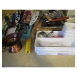 Assortment of dishes. Floral design...