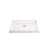 36 in. L x 36 in. W Alcove Shower Pan Base with White, Drain included