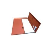 53 in. x 74 in. H Primed Red Steel Cellar Door