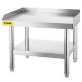 Equipment Stand Grill Table 24 x 28 x 24 in. Stainless Table with Adjustable Storage Undershelf Grill Stand Table