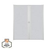 72 in. x 80 in. LuminAire White Double Universal Aluminum Gliding Retractable Screen Door Fits 68 to 72 in. Opening