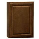 Hampton 21 in. W x 12 in. D x 30 in. H Assembled Wall Kitchen Cabinet in Cognac