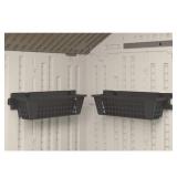 Suncast 25 in. Plastic Storage Shed Basket Accessory Kit (2-Pack)