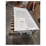 American Standard EverClean 60 in. x 32 in. Whirlpool Bathtub with Left Drain in White