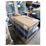 Newport Blue Painted Plywood Shaker Cabinet Lot
