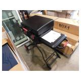 Used--Daytona 2-Burner Propane Gas Grill 21 in. Flat Top Griddle with Foldable Cart in Black