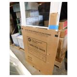32 in. x 78 in. White Universal 3/4-Light Aluminum Storm Door with Black Hardware