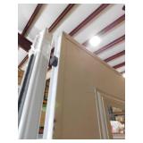 32 in. x 78 in. White Universal 3/4-Light Aluminum Storm Door with Black Hardware