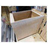 Newport Pacific White Plywood Shaker Assembled Farm Sink Base Kitchen Cabinet Sft Cls 36 in. W x 24 in. D x 34.5 in. H