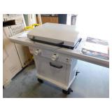 LOCO Series II 26 in. 2-Burner Digital Propane SmartTemp Flat Top Grill / Griddle in Chalk Finish with Enclosed Cart and Hood