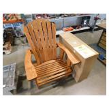 (2)Capers Brown Stained Solid Pine Wood Adirondack Chair