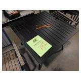 37 inch x 37 inch Square Metal Outdoor Dining Table with 6 chairs