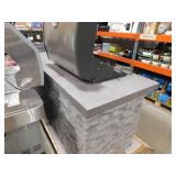 78 in. Pro Elite 5-Burner European Ledge Propane Gas Grill Island in Gray