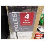 Four 10 ft. String Light Poles