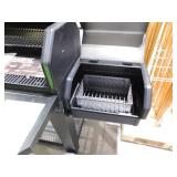 Oakford 1150 Reverse Flow Offset Smoker Charcoal Grill in Black