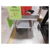 Equipment Stand Grill Table 24 x 28 x 24 in. Stainless Table with Adjustable Storage Undershelf Grill Stand Table