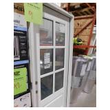 32 in. x 80 in. Legacy 6 Lite 3/4 Lite Clear Glass Right Hand Inswing White Primed Fiberglass Prehung Front Door