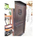 Rustic Mahogany Type 36 in. x 80 in. 2-Panel Left-Hand/Inswing Antique Distressed Wood Prehung Front Door