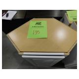Hampton 24 in. W x 12 in. D x 36 in. H Assembled Diagonal Corner Wall Kitchen Cabinet in Satin White