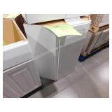 Westfield Feather White Shaker Stock Assembled Corner Wall Kitchen Cabinet (24 in. W x 12 in. D x 36 in. H)