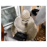 2-Tier Earth Solar Outdoor Tiered Water Fountain with Battery Backup