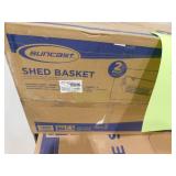 Suncast 25 in. Plastic Storage Shed Basket Accessory Kit (2-Pack)
