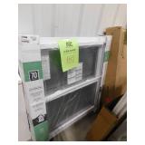 American Craftsman 37.75 in. x 40.75 in. 70 Series Low-E Argon Glass Double Hung White Vinyl Fin with J Window, Screen Incl