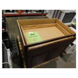 Hampton Bay Hampton 36 in. W x 24 in. D x 34.5 in. H Assembled Base Kitchen Cabinet in Cognac with Drawer Glides