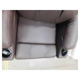 LACOO Brown Leather Standard (No Motion) Recliner with Power Lift