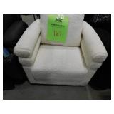 JAYDEN CREATION Regina Ivory Modern Swivel Chair with 1-Pillow