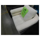 JAYDEN CREATION Regina Ivory Modern Swivel Chair with 1-Pillow