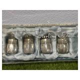 Lot of 4 Vintage Sterling Silver .925 Salt / Pepper Shakers