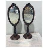Pair of Antique Mirrors 20 3/4" Tall