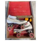 Hyde Wood Wheeled Roller Skates & Case Size 11