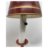 Tole Ware Table Lamps and Rooster Chair Pad Decor