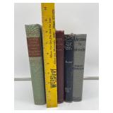 Five Vintage Hardcover Books Decor
