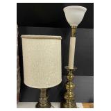 Two Vintage Brass Lamps