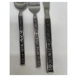 Vintage Mexicali Rose Stainless Steel Flatware