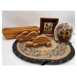 Rustic Decor LOT - Longaberger Breadbasket, Home Decor