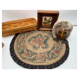 Rustic Decor LOT - Longaberger Breadbasket, Home Decor