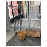 Wicker Baskets and Wine Rack